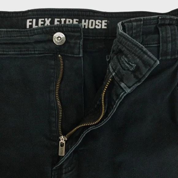 Duluth Trading Co Flex Fire Hose Cargo Pants Mens 36x32 (35x29) Black Utility - Picture 5 of 11